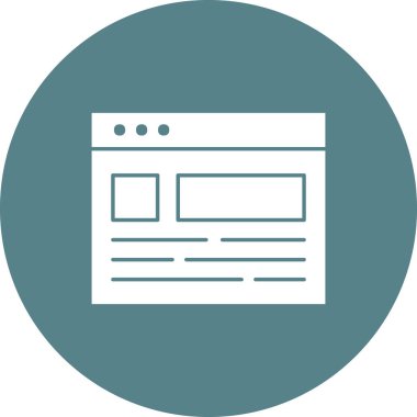 Tarayıcı, düzen, şablon ikon vektör resmi. Seo & web için de kullanılabilir. Web uygulamalarında, mobil uygulamalarda ve yazdırma ortamlarında kullanılabilir.