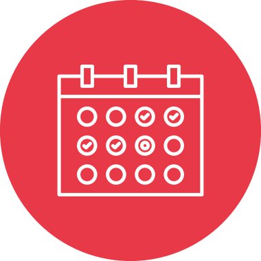 Takvim, ilerleme, tahmin simge vektör görüntüsü. Proje yönetimi için de kullanılabilir. Web uygulamalarında, mobil uygulamalarda ve yazdırma ortamlarında kullanılabilir.