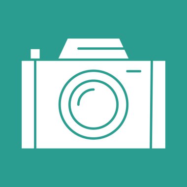 Kamera, yaz, fotoğraf ikonu vektör görüntüsü. Yaz & Tatilleri için kullanılabilir. Mobil uygulamalar, web uygulamaları ve yazdırma ortamları için elverişli.