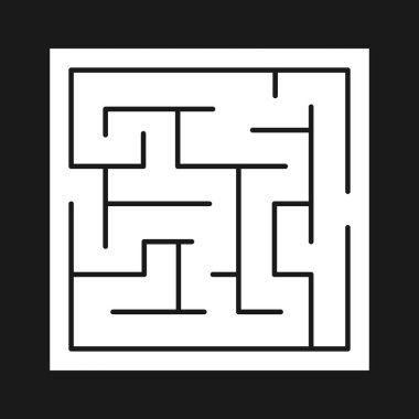 Meydan okuma, labirent, bulmaca, çözüm ikon vektör görüntüsü. Proje yönetimi için de kullanılabilir. Web uygulamalarında, mobil uygulamalarda ve yazdırma ortamlarında kullanılabilir.