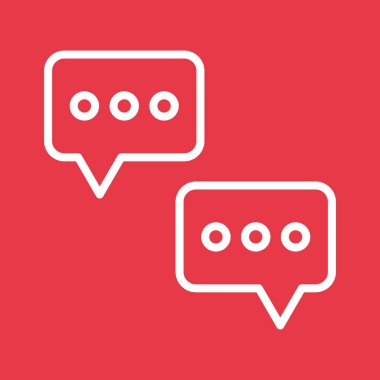 Sohbet, iletişim, mesaj ikonu vektör görüntüsü. Seo & web için de kullanılabilir. Web uygulamalarında, mobil uygulamalarda ve yazdırma ortamlarında kullanılabilir.