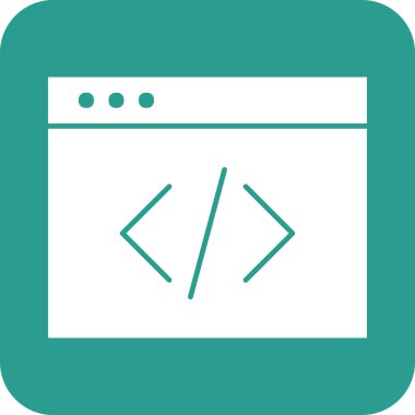 Kodlama, html, web simgesi vektör görüntüsü. Seo & web için de kullanılabilir. Web uygulamalarında, mobil uygulamalarda ve yazdırma ortamlarında kullanılabilir.