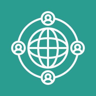 İletişim, küresel, dünya çapında ikon vektör görüntüsü. Seo & web için de kullanılabilir, web uygulamalarında, mobil uygulamalarda ve yazdırma ortamlarında da kullanılabilir.