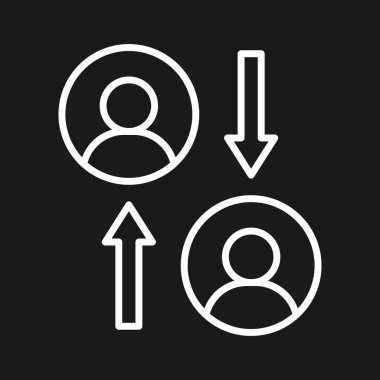 Rekabetçi işçi, kariyer ikonu vektör imajı. Proje yönetimi için de kullanılabilir. Web uygulamalarında, mobil uygulamalarda ve yazdırma ortamlarında kullanılabilir.