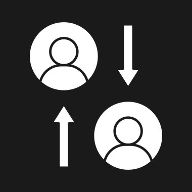 Rekabetçi işçi, kariyer ikonu vektör imajı. Proje yönetimi için de kullanılabilir. Web uygulamalarında, mobil uygulamalarda ve yazdırma ortamlarında kullanılabilir.