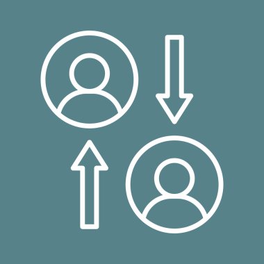 Rekabetçi işçi, kariyer ikonu vektör imajı. Proje yönetimi için de kullanılabilir. Web uygulamalarında, mobil uygulamalarda ve yazdırma ortamlarında kullanılabilir.