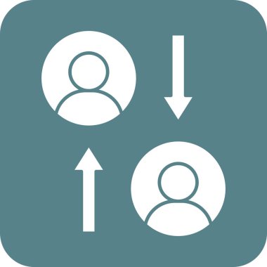 Rekabetçi işçi, kariyer ikonu vektör imajı. Proje yönetimi için de kullanılabilir. Web uygulamalarında, mobil uygulamalarda ve yazdırma ortamlarında kullanılabilir.