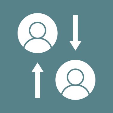 Rekabetçi işçi, kariyer ikonu vektör imajı. Proje yönetimi için de kullanılabilir. Web uygulamalarında, mobil uygulamalarda ve yazdırma ortamlarında kullanılabilir.