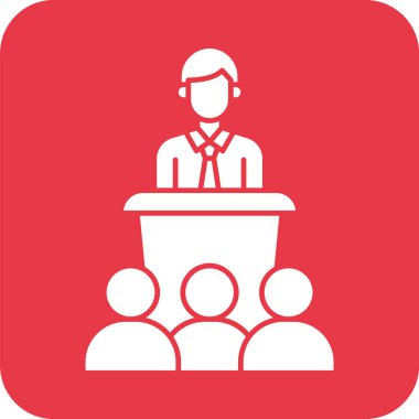 Konferans, tartışma, çekişme ikon vektör görüntüsü. Proje yönetimi için de kullanılabilir. Web uygulamalarında, mobil uygulamalarda ve yazdırma ortamlarında kullanılabilir.