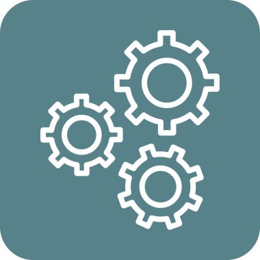 Yapılandırma, ayarlar, dişli simgesi vektör görüntüsü. Seo & web için de kullanılabilir. Web uygulamalarında, mobil uygulamalarda ve yazdırma ortamlarında kullanılabilir.
