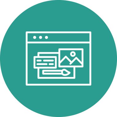 Tasarım, geliştirme, tema, web simgesi vektör görüntüsü. Seo & web için de kullanılabilir. Web uygulamalarında, mobil uygulamalarda ve yazdırma ortamlarında kullanılabilir.