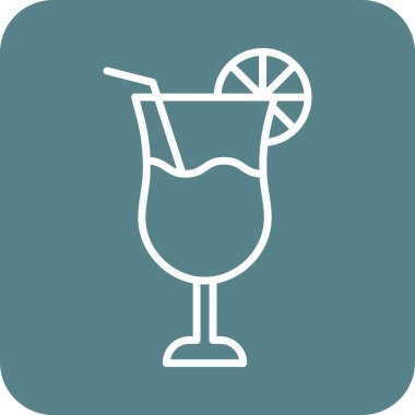 İçki, yaz, limonata ikon vektör görüntüsü. Yaz & Tatilleri için kullanılabilir. Mobil uygulamalar, web uygulamaları ve yazdırma ortamları için elverişli.