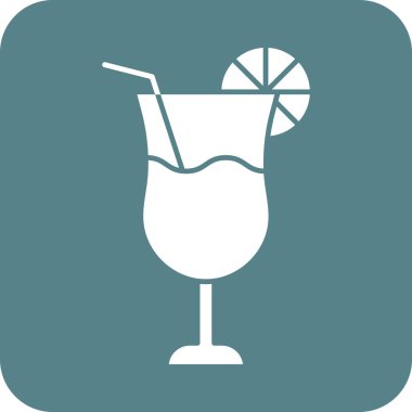 İçki, yaz, limonata ikon vektör görüntüsü. Yaz & Tatilleri için kullanılabilir. Mobil uygulamalar, web uygulamaları ve yazdırma ortamları için elverişli.