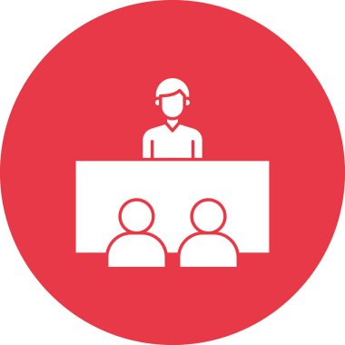 İşveren, insan kaynakları, ikon vektör görüntüsü ile röportaj. Proje yönetimi için de kullanılabilir. Web uygulamalarında, mobil uygulamalarda ve yazdırma ortamlarında kullanılabilir.