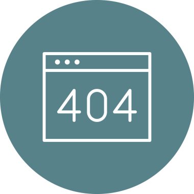Hata, tarayıcı, 404, simge vektör resmi bulunamadı. Seo & web için de kullanılabilir. Web uygulamalarında, mobil uygulamalarda ve yazdırma ortamlarında kullanılabilir.