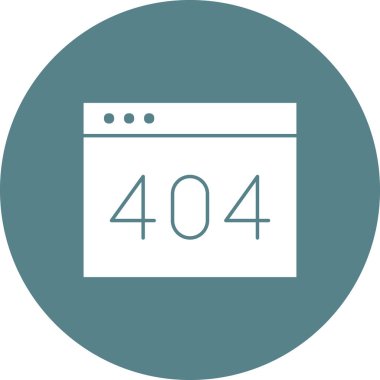 Hata, tarayıcı, 404, simge vektör resmi bulunamadı. Seo & web için de kullanılabilir. Web uygulamalarında, mobil uygulamalarda ve yazdırma ortamlarında kullanılabilir.