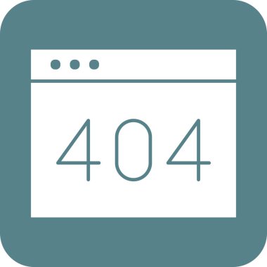 Hata, tarayıcı, 404, simge vektör resmi bulunamadı. Seo & web için de kullanılabilir. Web uygulamalarında, mobil uygulamalarda ve yazdırma ortamlarında kullanılabilir.