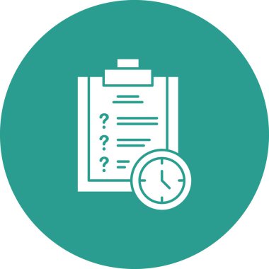 Tahmini, son teslim tarihi, gereksinim simgesi vektör görüntüsü. Proje yönetimi için de kullanılabilir. Web uygulamalarında, mobil uygulamalarda ve yazdırma ortamlarında kullanılabilir.