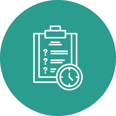 Tahmini, son teslim tarihi, gereksinim simgesi vektör görüntüsü. Proje yönetimi için de kullanılabilir. Web uygulamalarında, mobil uygulamalarda ve yazdırma ortamlarında kullanılabilir.