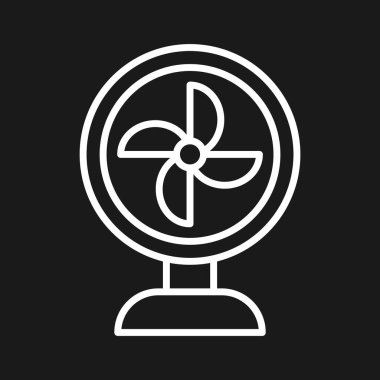 Yelpaze, serin, hava, ikon vektör görüntüsü. Yaz & Tatilleri için kullanılabilir. Mobil uygulamalar, web uygulamaları ve yazdırma ortamları için elverişli.