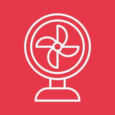 Yelpaze, serin, hava, ikon vektör görüntüsü. Yaz & Tatilleri için kullanılabilir. Mobil uygulamalar, web uygulamaları ve yazdırma ortamları için elverişli.