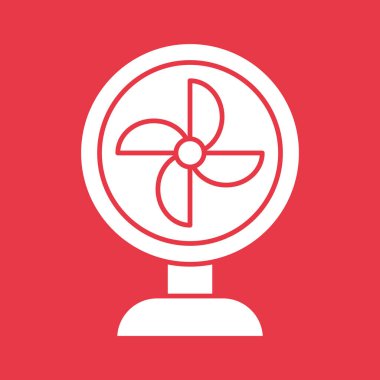 Yelpaze, serin, hava, ikon vektör görüntüsü. Yaz & Tatilleri için kullanılabilir. Mobil uygulamalar, web uygulamaları ve yazdırma ortamları için elverişli.