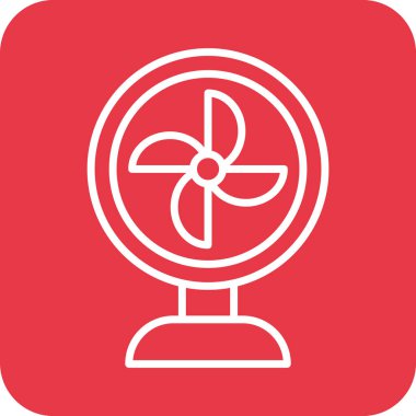 Yelpaze, serin, hava, ikon vektör görüntüsü. Yaz & Tatilleri için kullanılabilir. Mobil uygulamalar, web uygulamaları ve yazdırma ortamları için elverişli.