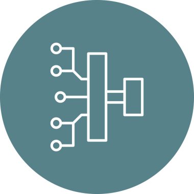 Huni, proje planlaması, kargaşa, iş akışı ikon vektör görüntüsü. Proje yönetimi için de kullanılabilir. Web uygulamalarında, mobil uygulamalarda ve yazdırma ortamlarında kullanılabilir.