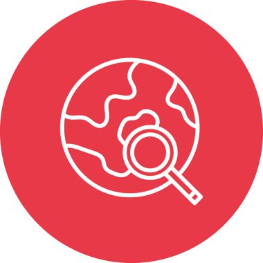 Küresel arama, dünya ikonu vektör görüntüsü. Seo & web için de kullanılabilir. Web uygulamalarında, mobil uygulamalarda ve yazdırma ortamlarında kullanılabilir.