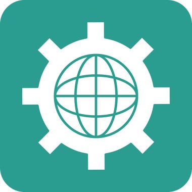 Küresel, ayarlar, internet simgesi vektör resmi. Seo & web için de kullanılabilir. Web uygulamalarında, mobil uygulamalarda ve yazdırma ortamlarında kullanılabilir.