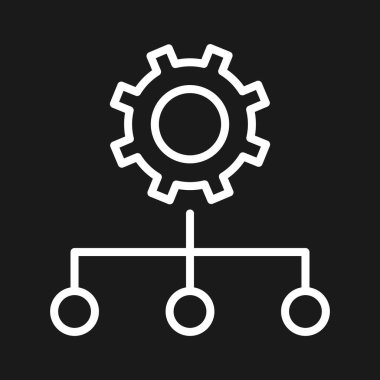 Hiyerarşi, yönetim, ayar simgesi vektör görüntüsü. Seo & web için de kullanılabilir. Web uygulamalarında, mobil uygulamalarda ve yazdırma ortamlarında kullanılabilir.