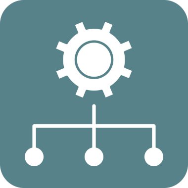 Hiyerarşi, yönetim, ayar simgesi vektör görüntüsü. Seo & web için de kullanılabilir. Web uygulamalarında, mobil uygulamalarda ve yazdırma ortamlarında kullanılabilir.