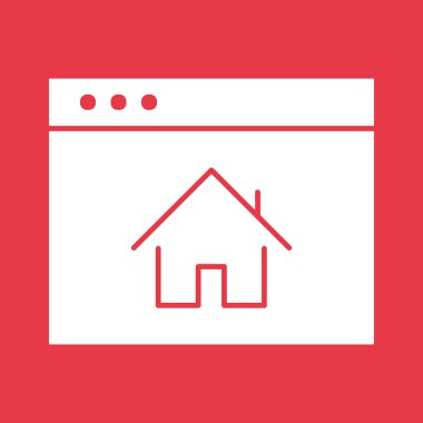 Ana sayfa, web, tarayıcı simgesi vektör görüntüsü. Seo & web için de kullanılabilir. Web uygulamalarında, mobil uygulamalarda ve yazdırma ortamlarında kullanılabilir.