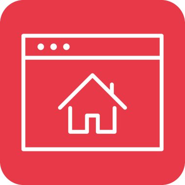 Ana sayfa, web, tarayıcı simgesi vektör görüntüsü. Seo & web için de kullanılabilir. Web uygulamalarında, mobil uygulamalarda ve yazdırma ortamlarında kullanılabilir.