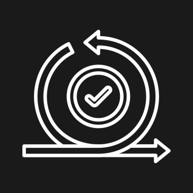 Özyineleme, çevik, itiş kakış, sürat ikonu vektör görüntüsü. Proje yönetimi için de kullanılabilir. Web uygulamalarında, mobil uygulamalarda ve yazdırma ortamlarında kullanılabilir.