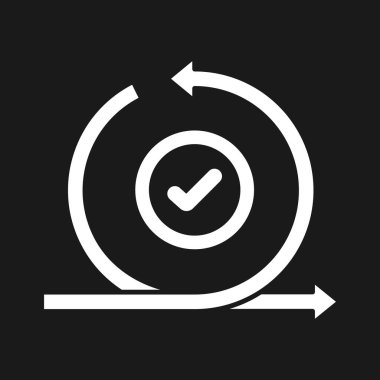 Özyineleme, çevik, itiş kakış, sürat ikonu vektör görüntüsü. Proje yönetimi için de kullanılabilir. Web uygulamalarında, mobil uygulamalarda ve yazdırma ortamlarında kullanılabilir.