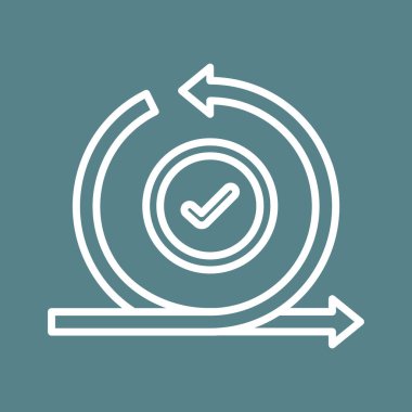 Özyineleme, çevik, itiş kakış, sürat ikonu vektör görüntüsü. Proje yönetimi için de kullanılabilir. Web uygulamalarında, mobil uygulamalarda ve yazdırma ortamlarında kullanılabilir.