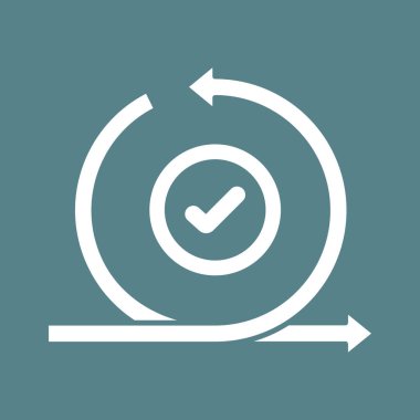 Özyineleme, çevik, itiş kakış, sürat ikonu vektör görüntüsü. Proje yönetimi için de kullanılabilir. Web uygulamalarında, mobil uygulamalarda ve yazdırma ortamlarında kullanılabilir.