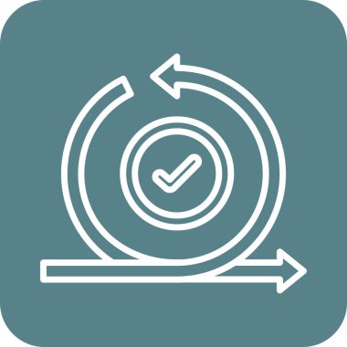 Özyineleme, çevik, itiş kakış, sürat ikonu vektör görüntüsü. Proje yönetimi için de kullanılabilir. Web uygulamalarında, mobil uygulamalarda ve yazdırma ortamlarında kullanılabilir.