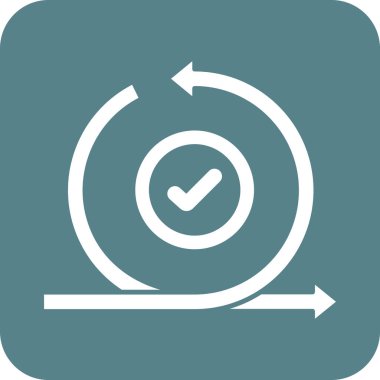 Özyineleme, çevik, itiş kakış, sürat ikonu vektör görüntüsü. Proje yönetimi için de kullanılabilir. Web uygulamalarında, mobil uygulamalarda ve yazdırma ortamlarında kullanılabilir.