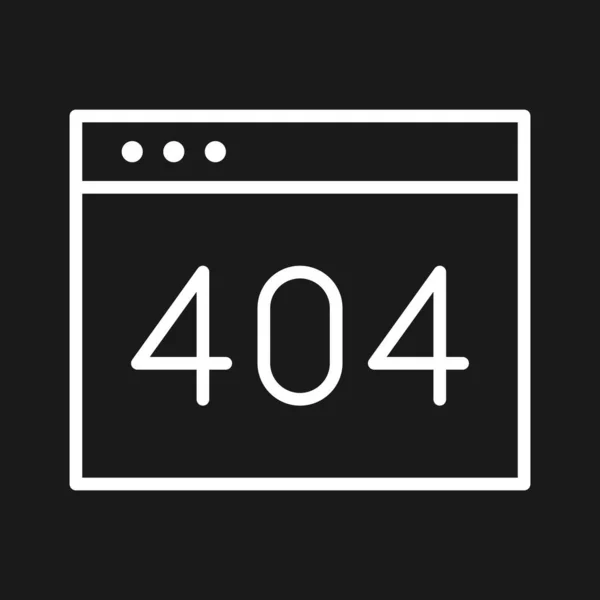 Fout Browser 404 Niet Gevonden Pictogram Vectorafbeelding Kan Ook Gebruikt — Stockvector