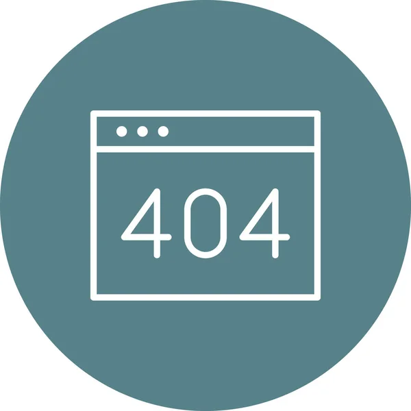 Error Browser 404 Found Icon Vector Image Can Also Used — Stock Vector