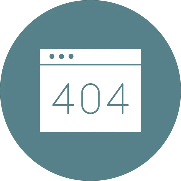 Errore Browser 404 Immagine Vettoriale Icona Non Trovata Può Essere — Vettoriale Stock