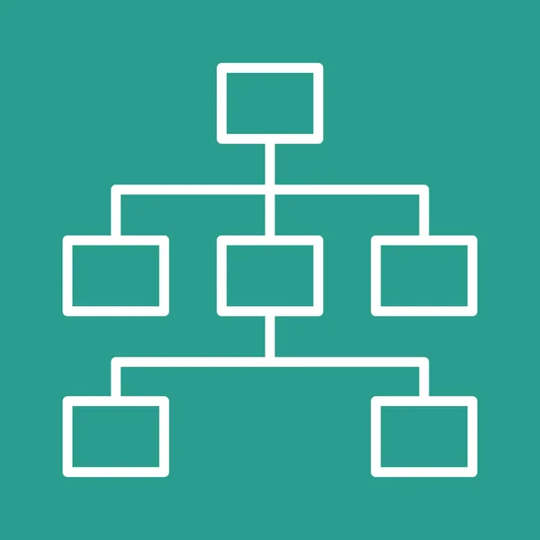 Hierarquia Roadmap Imagem Vetorial Ícone Esquema Também Pode Ser Usado — Vetor de Stock