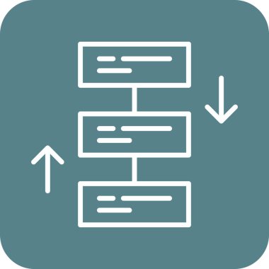 Hareket, öncelik, yeniden düzenleme, görev simgesi vektör görüntüsü. Proje yönetimi için de kullanılabilir. Web uygulamalarında, mobil uygulamalarda ve yazdırma ortamlarında kullanılabilir.