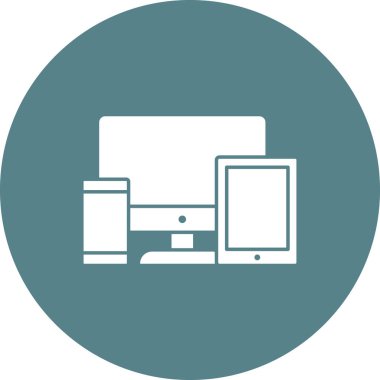 Tepkili, tasarım, aygıt simgesi vektör görüntüsü. Seo & web için de kullanılabilir. Web uygulamalarında, mobil uygulamalarda ve yazdırma ortamlarında kullanılabilir.