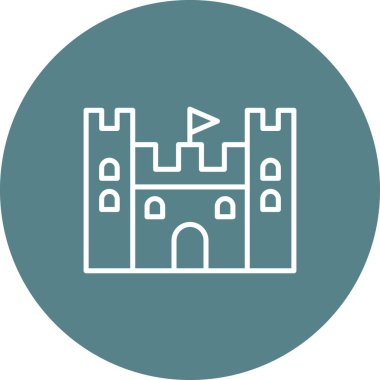 Kum Kalesi vektör görüntüsü. Yaz & Tatilleri için kullanılabilir. Mobil uygulamalar, web uygulamaları ve yazdırma ortamları için elverişli.