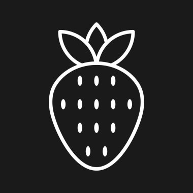 Çilek Simgesi vektör görüntüsü. Yaz & Tatilleri için kullanılabilir. Mobil uygulamalar, web uygulamaları ve yazdırma ortamları için elverişli.