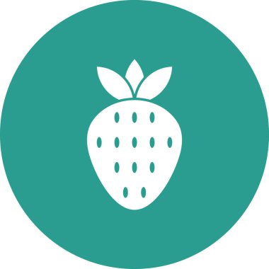 Çilek Simgesi vektör görüntüsü. Yaz & Tatilleri için kullanılabilir. Mobil uygulamalar, web uygulamaları ve yazdırma ortamları için elverişli.