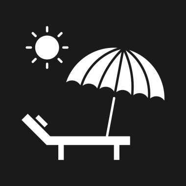 Yaz, sahil, şemsiye ikon vektör görüntüsü. Yaz & Tatilleri için kullanılabilir. Mobil uygulamalar, web uygulamaları ve yazdırma ortamları için elverişli.